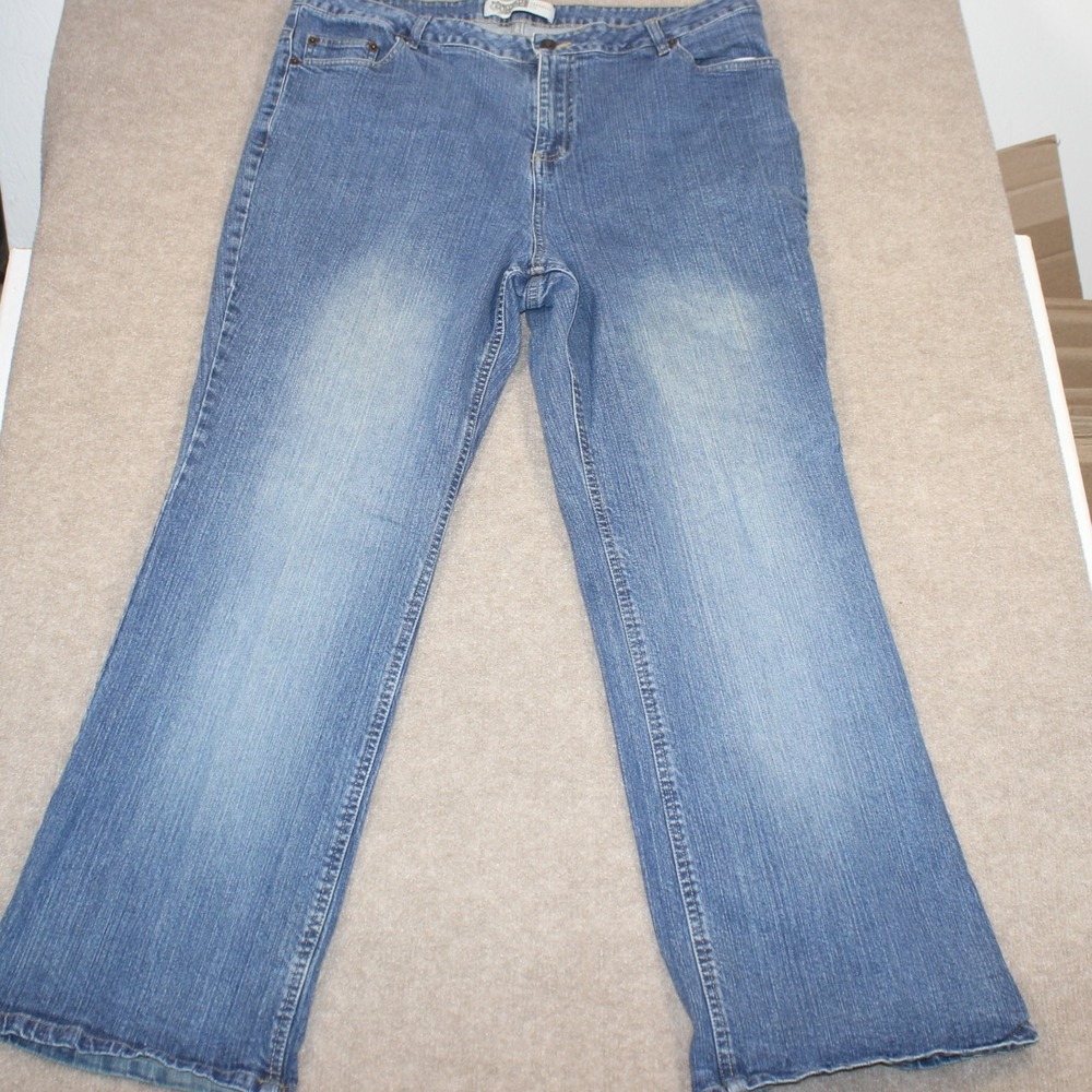 Route 66 Favorite Fit Straight Leg Jeans Womens 20A Medium Wash Stretch Denim